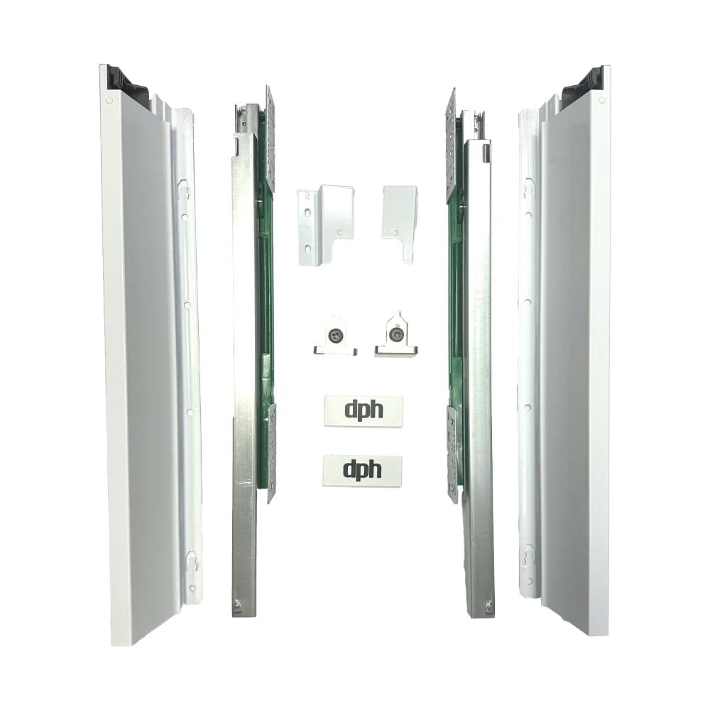 Cajón Lateral Metálico Cierre Suave Blanco