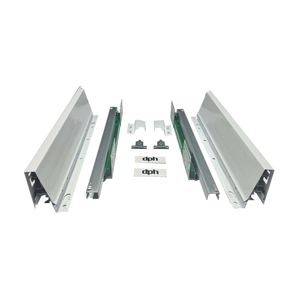 Cajón Lateral Metálico Cierre Suave Blanco