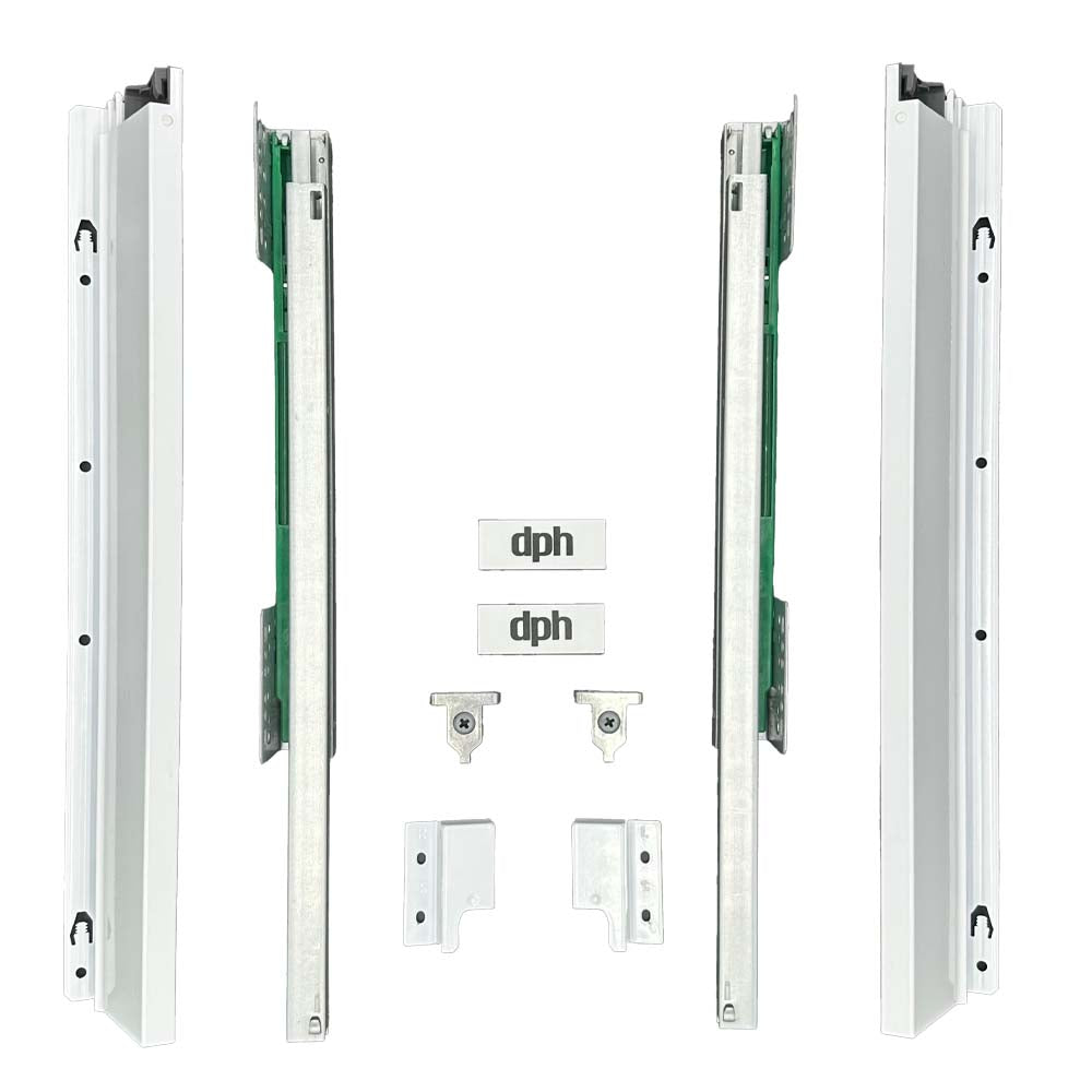 Cajón Lateral Metálico Cierre Suave Blanco