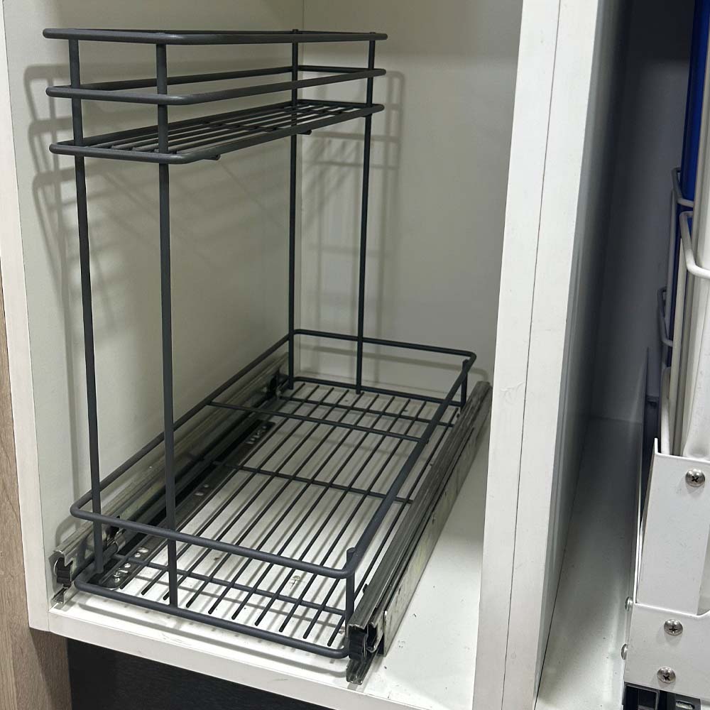 Organizador Productos de Limpieza Doble Altura Antracita