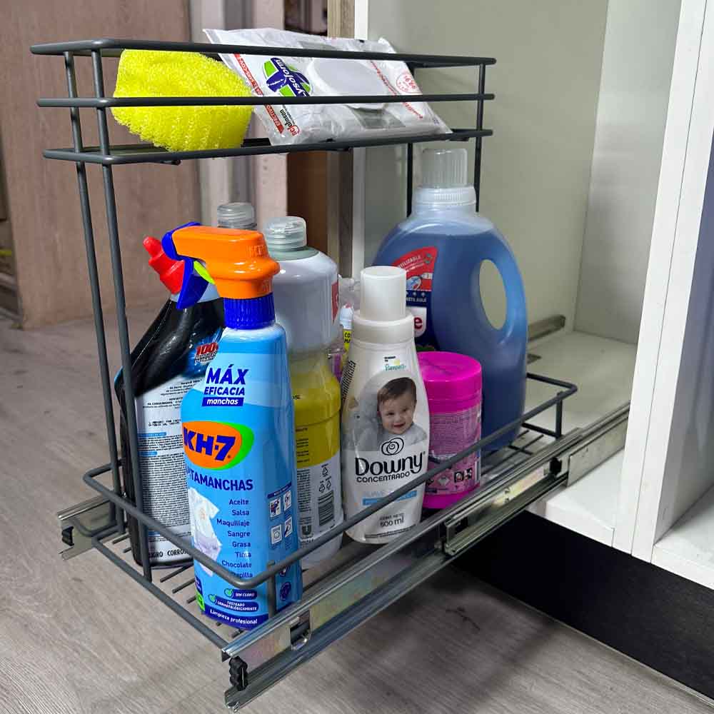 Organizador Productos de Limpieza Doble Altura Antracita