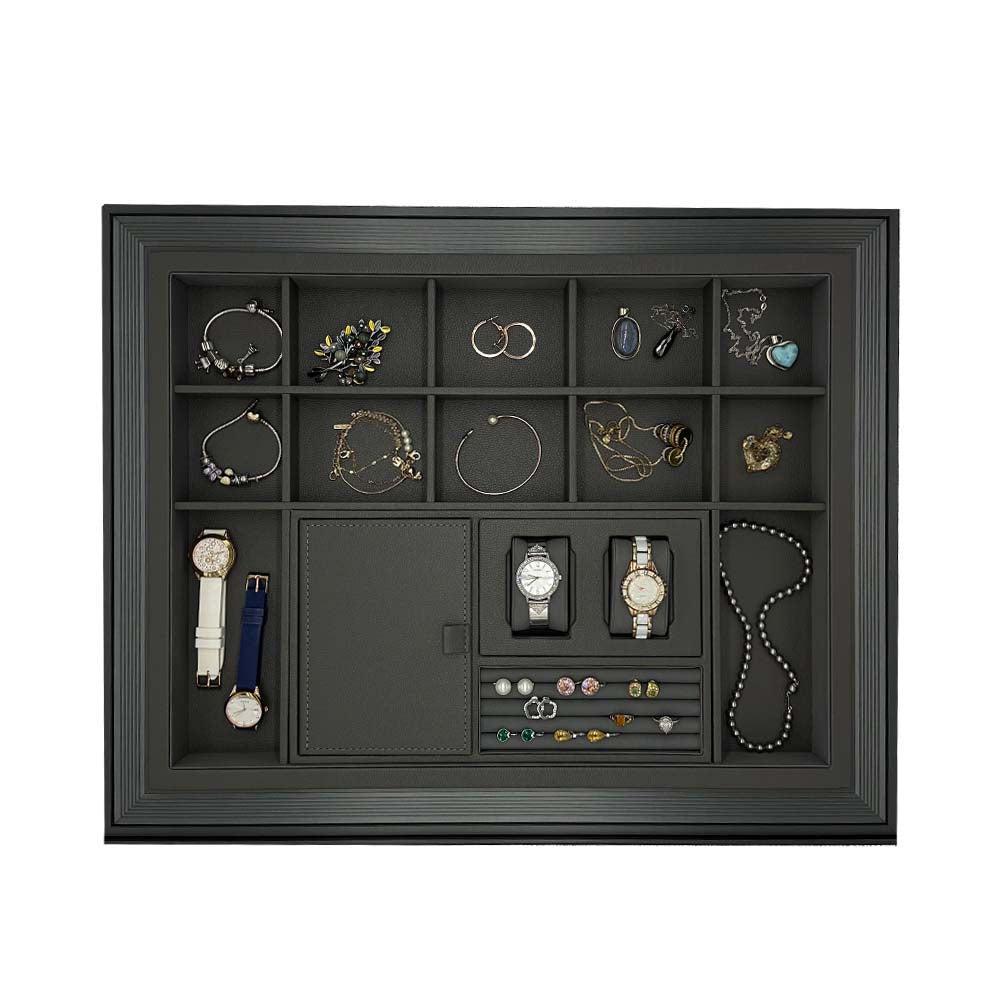 Organizador de Joyas y Accesorios Gris Grafito