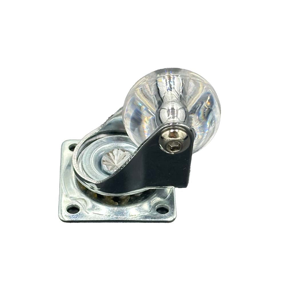 Rueda PU Transparente sin Freno