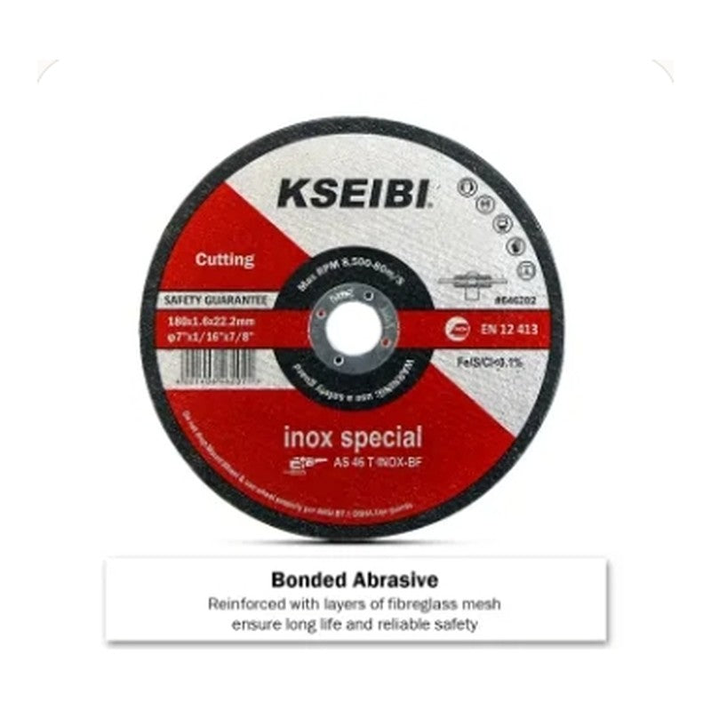 Pack 10 · Disco Corte Acero Inox 125X22.2X1.0 MM Kseibi