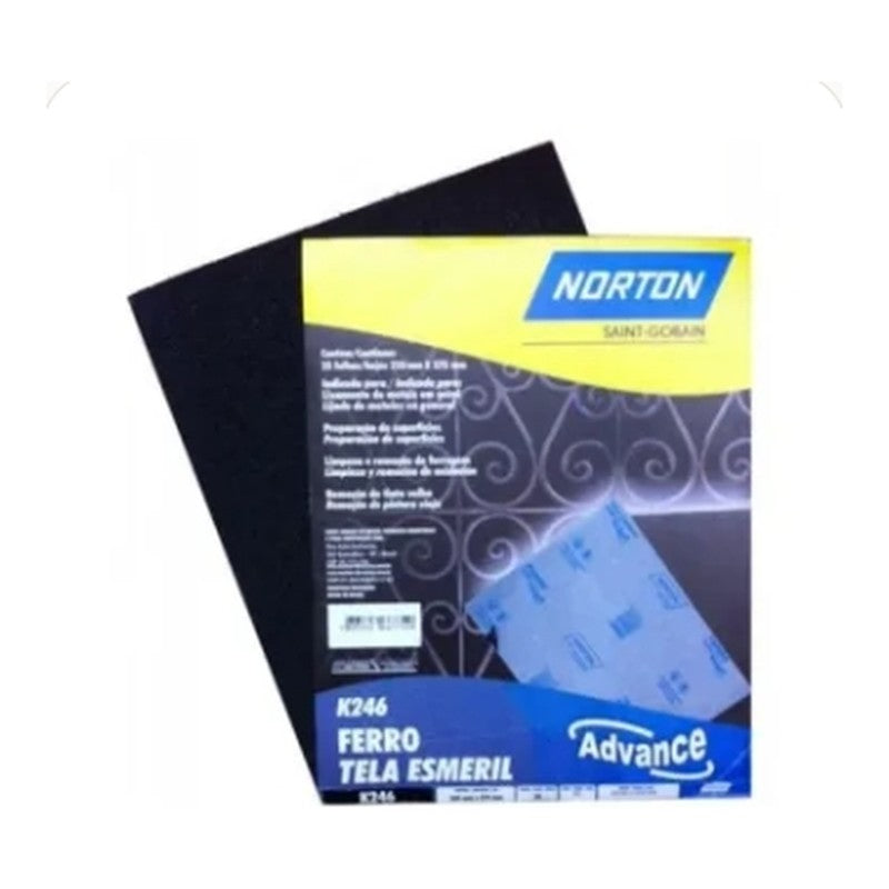 Pack 10 · Lija K246 Pliego Fierro #120 Norton