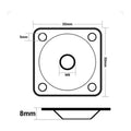 Pack 10 · Placa Metal Recta P/pata Madera Star
