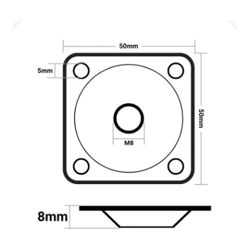 Pack 10 · Placa Metal Recta P/pata Madera Star