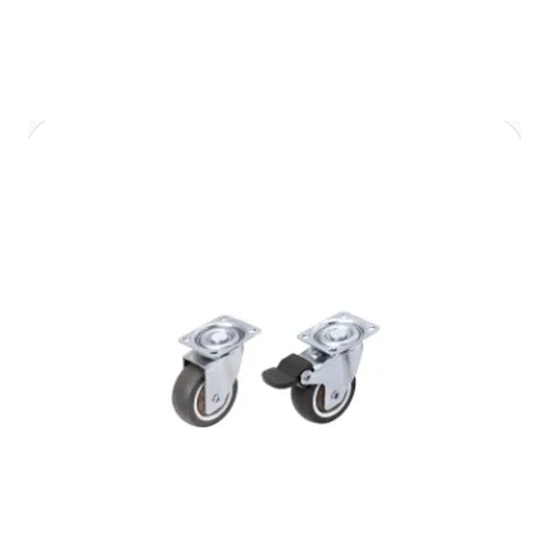 Pack 10 · Rueda Goma 50 MM con Base y Freno Star