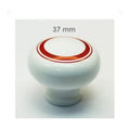Pack 10 · Tirador Pomo Blanco- Rojo 5231 Stamp