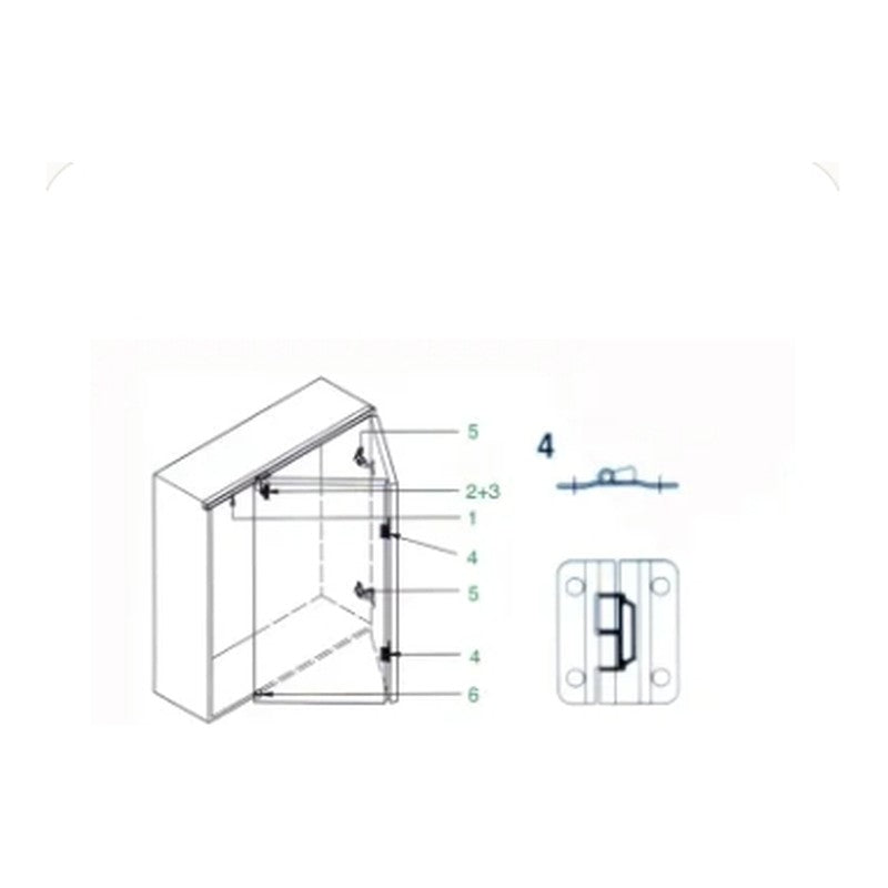 Pack 10 · Bisagra Niquel 45X50 Wind 25910