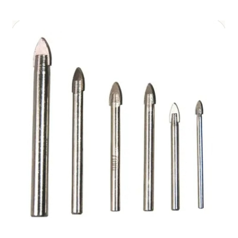 Juego Broca Vidrio Set 6 Pzas ( 4,5,6,7 ,8 10 mm)